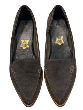 ALDO 'Clarencea' Brown Nubuck Pointy Slip On Loafers